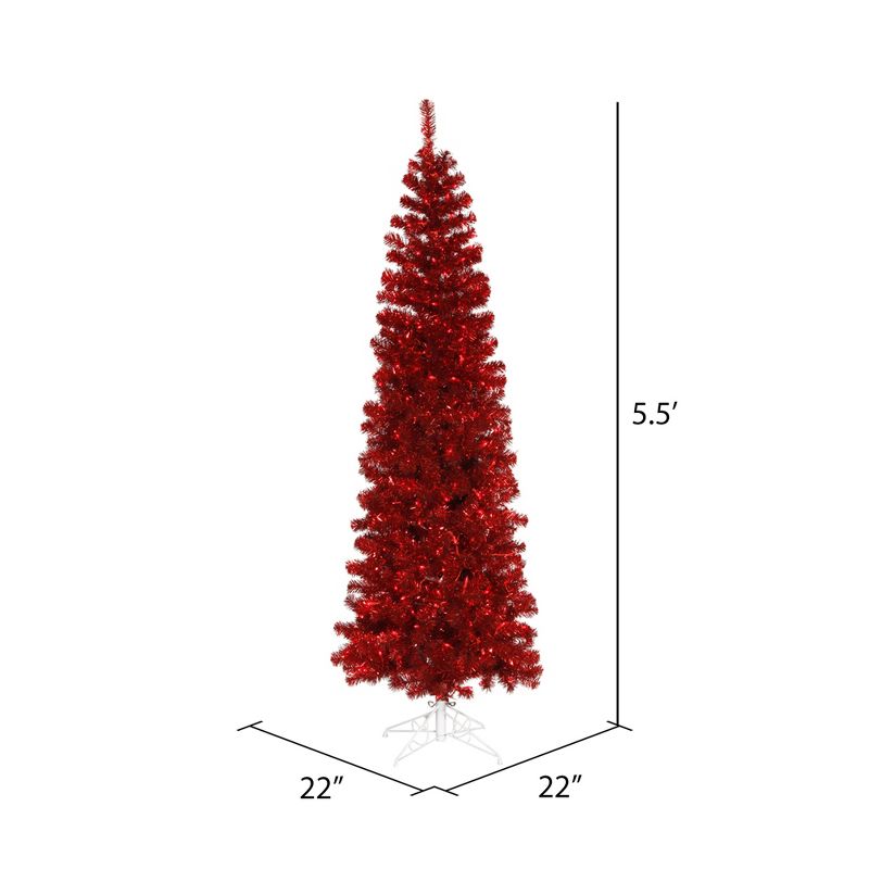 Vickerman Red Pencil Artificial Christmas Tree, 3 of 5