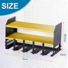Unique Bargains Wall Mounted 3-Layer 5 Drill Hand Power Tool Storage Rack 20" x 9" - 2 of 4