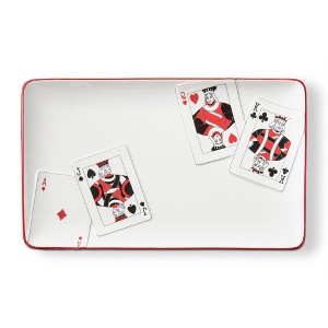 tag Everyday Playing Cards Earthenware Platter Multi 15 x 9 x 0.78