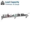 Stainless Steel Shelf NSF Commercial - Wall Mounted Floating Shelving, Heavy-Duty 240 LBS Capacity for Restaurant, Kitchen, Home, Hotel - 3 of 4