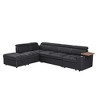 113" Convertible Sectional Sofa with Storage Ottoman & Pull-Out Sleeper - 2 of 4