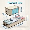 GARPROVM 4-Pack Under Bed Storage Bag & Clothes Organizer with Clear Window Beige - 3 of 4