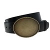 CTM Blank Oval Belt Buckle with Edge Detail - 3 of 4