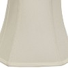 Vynxaria Cut Corner Square Bell Lampshades, 9"x16"x13" White - 3 of 4