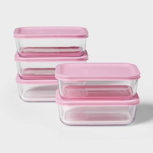 10pc (set of 5) Glass Rectangle Meal Prep Set - Room Essentials™ - 1 of 3