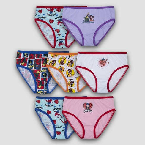 Girls' Miraculous Lady Bug 7pk Underwear - 8 : Target