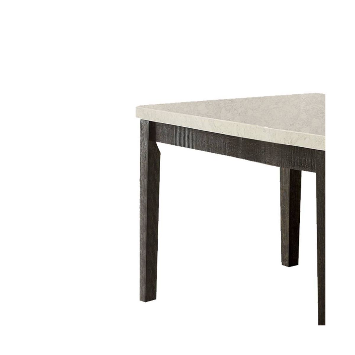 54" Nolan Accent Table White Marble/Salvage Dark Oak - Acme Furniture - thumbnail 3