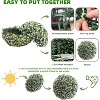 Flower Topiary Ball Decorative Balls 2PCS, Artificial Topiary Balls, for Outdoor Patio Garden and Indoor, Wedding Decoration - 3 of 4