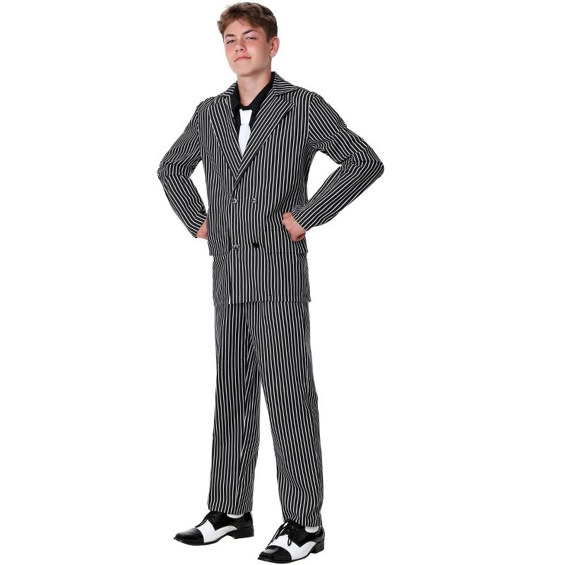 HalloweenCostumes.com One Size Fits Most  Boy  Teen Deluxe Business Costume, Black/White, 1 of 4