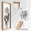 Attop 3D Black and White Wall Art (Set of 2) Lightweight, Wooden Ready-to-Hang Framed Floral Wall Art Boho - 3 of 4