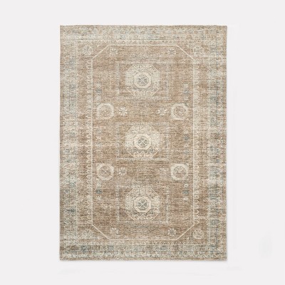 Distressed Persian Woven Area Rug Brown - Threshold™ designed with Studio McGee