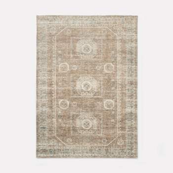 Distressed Persian Woven Area Rug Brown - Threshold™ designed with Studio McGee