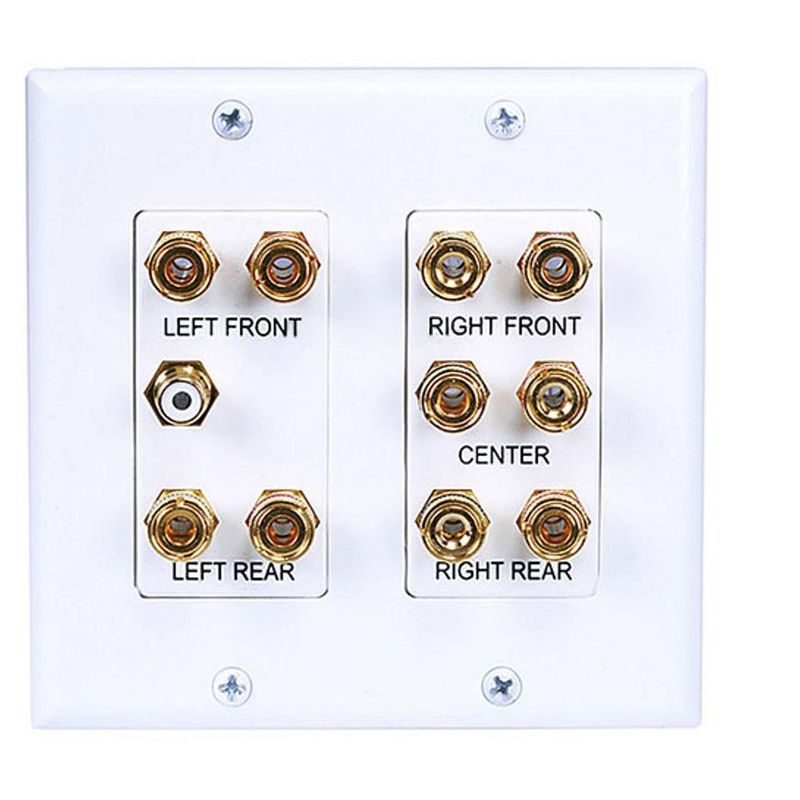 Monoprice 2-Gang 5.1 Surround Sound Distribution Coupler Wall Plate, 4 of 6