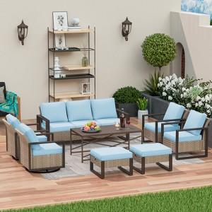 UPTIOT 8-Piece Outdoor Patio Conversation Set - 1 of 4