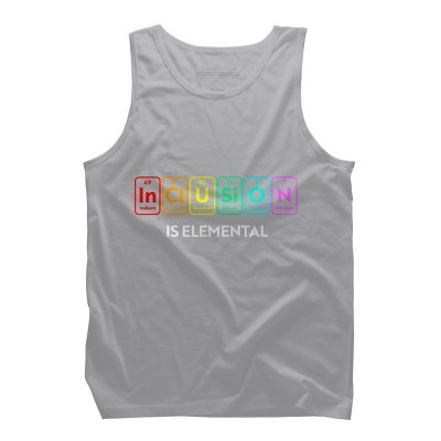 Adult Design By Humans Inclusion is Elemental Flag Rainbow Periodic Table By CyanidieTank Top