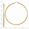 Black Bow Jewelry 2mm x 65mm 14k Yellow Gold Satin & Diamond-Cut Round Hoop Earrings - 4 of 4
