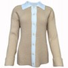 Women's Contrast Two Tone Ribbed Cardigan - In February - 4 of 4
