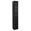 Alilang 11.60 Inch Slim Tall Storage Shelf Unit with Eight Adjustable Compartments - Black - 3 of 4