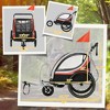 Aghana Digitals 3-in-1 Kids Bike Trailer, Jogging Stroller & Running Cart with 2 Seats, 5-Point - 3 of 4