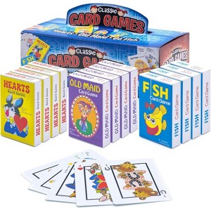 Kids Card Games Bulk – 12-Pack Classic Games for Ages 4-9: Go Fish, Old Maid, Hearts – Fun for Family Night, Travel, Parties & Classroom Prizes - 1 of 4