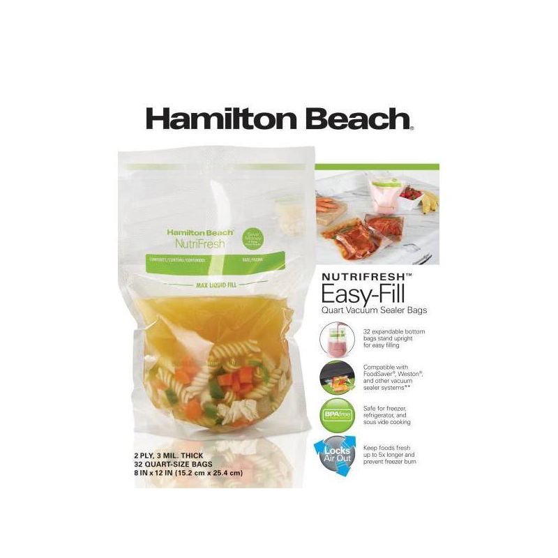 Hamilton Beach 1qt expandable Sealer Bags 78306, 1 of 5