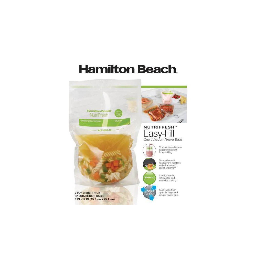 Photos - Vacuum Sealer Hamilton Beach 1qt expandable Sealer Bags 78306 