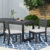 Christopher Knight Home 2pc Emma Patio Acacia Dining Chair with Cushions Dark Gray/Gray - 2 of 4