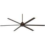 96" Casa Vieja Bravo Modern Industrial Indoor Outdoor Ceiling Fan with Remote Control Oil Rubbed Bronze Damp Rated for Patio Exterior House Home Porch