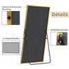 Wooakway Black/Gold/Silver Metal Full Length Mirrors Accent Wall Mirror Freestand Mirror with Bracket - 4 of 4