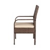 WestinTrends 3-Piece Rattan Wicker Modern Converstaion Seating Set - 3 of 4