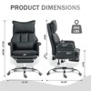 155° Reclining Office Chair Ergonomic Gaming Chair with Footrest - 3 of 4