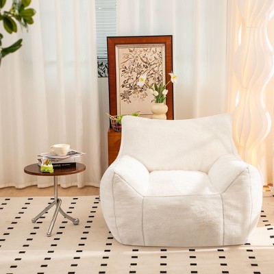 CAVINAS Bean Bag Chair Comfy Sofa Chair with Back Support, Bean Bag Chair for Adults Floor Chair for Living Room, Bedroom