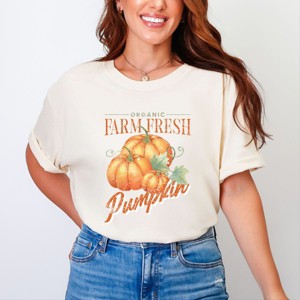 Simply Sage Market Farm Fresh Pumpkin Watercolor Garment Dyed Tee - 1 of 4