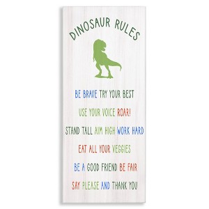 Stupell Industries Dinosaur Rules Kids List, 20" x 48" - 1 of 4