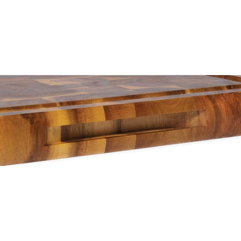 Acacia Large Cutting Board with Cutout Handles - Lipper International, 4 of 5