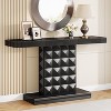 Tribesigns 47.24-Inch Black Console Table, Modern Mirrored Sofa Table for Living Room, Entryway, Hallway - 2 of 4