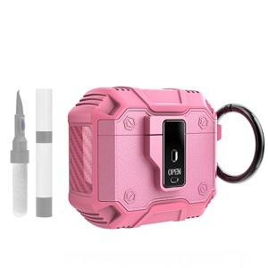 HTUTWOO AirPods 4 Earphone Protective Case, Full-Body Protective Armor Case with Keychain, Cleaning Kit and Security Lock - 1 of 4