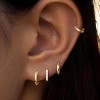 Small Gold Huggie Hoop Earrings Set for Women Men Hypoallergenic 14K Plated Stack Cartilage Earrings, Multiple Piercing - 2 of 4