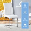 VYNXARIA Set of 6 dining chairs, white dining chair set, PU material high backrest seats and sturdy leg chairs - 3 of 4
