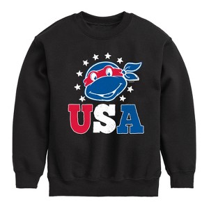 Boys' - Teenage Mutant Ninja Turtles - USA Raphael Graphic Long Sleeve Fleece Sweatshirt - 1 of 4