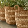 Plum & Post Seagrass & Jute Round Baskets With Handles, Set Of 3 - 3 of 4