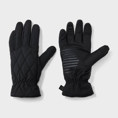 Men's Puffer Gloves - All in Motion™ Heather Gray L/XL