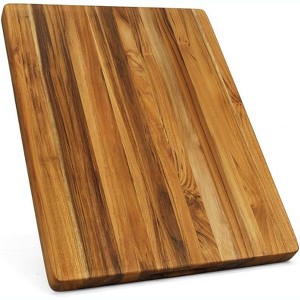 5-Piece Wooden Cutting Board with Handles, Grooved Wood Plate, Wooden Tray, Cutting Board for Meat, Fruit, Cheese - 1 of 4