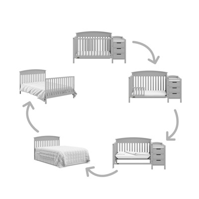 Black Pine 4-in-1 Convertible Crib and Changer