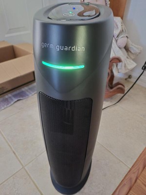 Germ Guardian Intelligent 22in Tower Air Purifier Hepa Filter Uv c Intellisense With Aqi Uv Light Sanitizer 500 800 Sq. Ft. Coverage Target