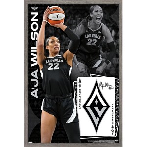 Trends International WNBA Las Vegas Aces - A'ja Wilson 24 Framed Wall Poster Prints - 1 of 4