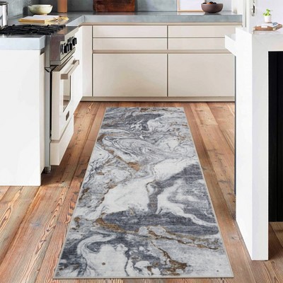 Soft Modern Abstract Boho Area Rugs for Living Room Washable Machine Rug Non-Slip Vintage Carpet for Bedroom Farmhouse Dining Room Kids Room
