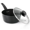 Oster Connelly 2.5 Quart Textured Nonstick Aluminum Saucepan with Lid in Black - 2 of 4