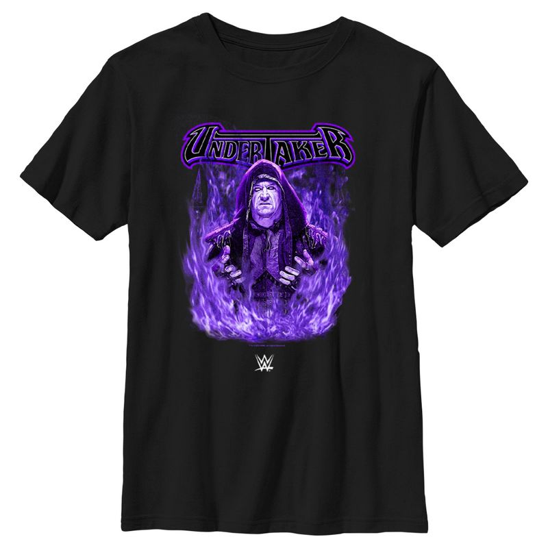 Boy's WWE Undertaker Purple Flames T-Shirt, 1 of 6