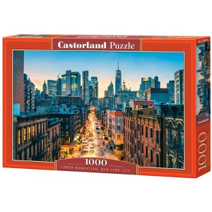 1000 Piece Jigsaw Puzzle, Lower Manhattan, New York City, NYC, City view puzzle, USA puzzles, Adult Puzzle, Castorland C-105083-2 - 1 of 4